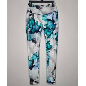 CALIA white floral leggings - XS